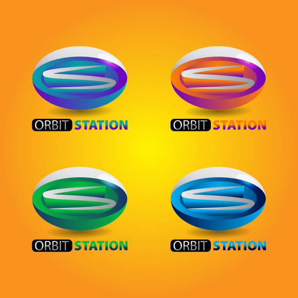 字母S或O符号。超级动态初始重叠在灵活的字母符号类型与各种颜色图片下载