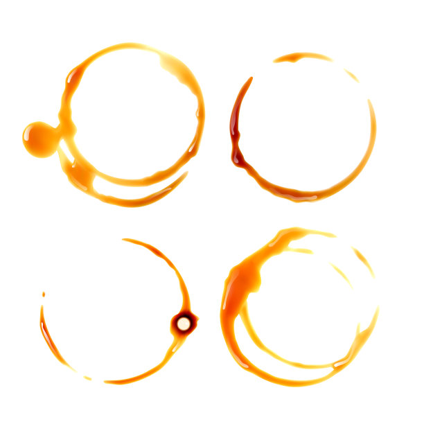 杯底留下的咖啡和茶渍图片下载