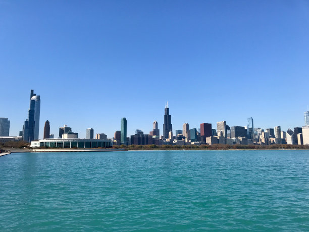 从密歇根湖看到的芝加哥图片下载