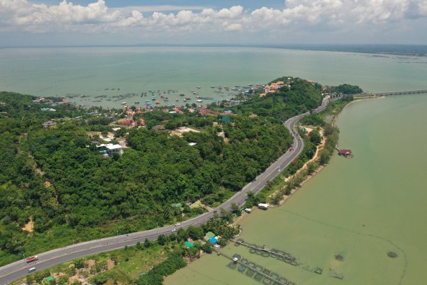 无人机拍摄的Songkhla省的海图和城市图片图片下载