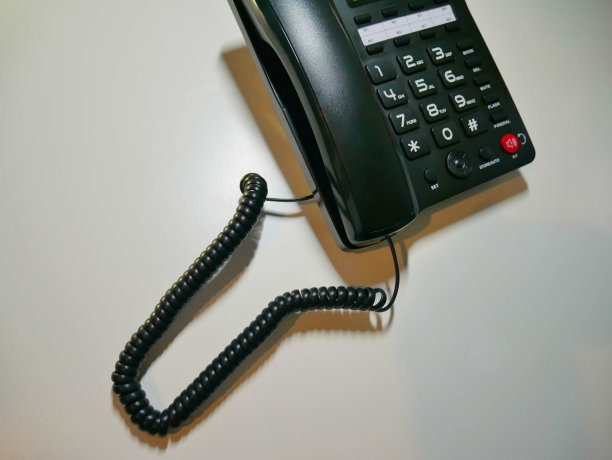 办公室和家庭有线电话。图片下载