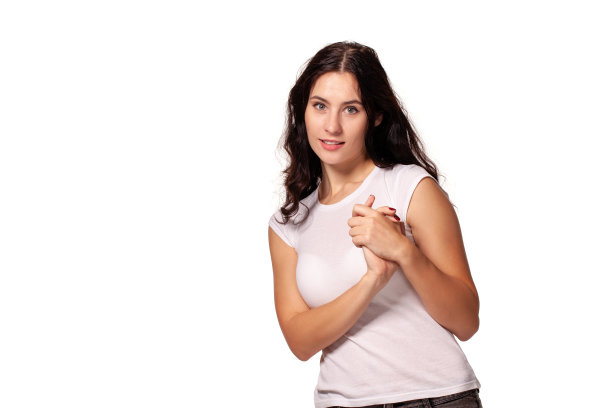 漂亮的小女孩指着自己说我是图片下载