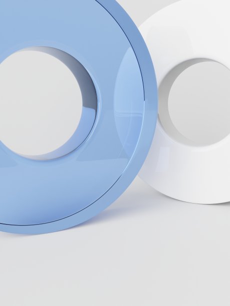 三维渲染几何或抽象形状亚克力玻璃板或平台产品展示背景，用于夏季保健和护肤清洁产品。图片下载