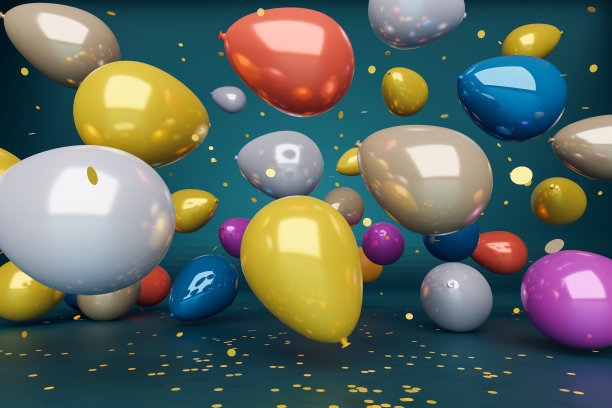 金属颜色的气球图片下载