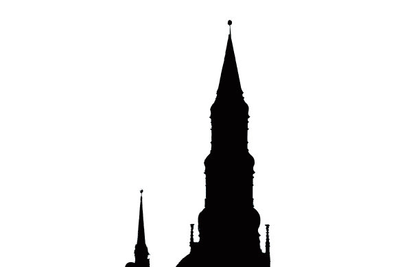 德国茨威考Dom塔剪影图片下载