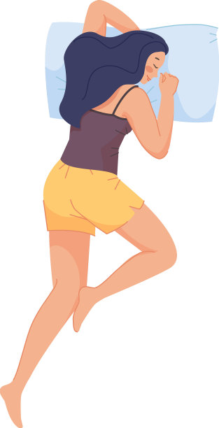 女性趴着睡觉的姿势图片下载