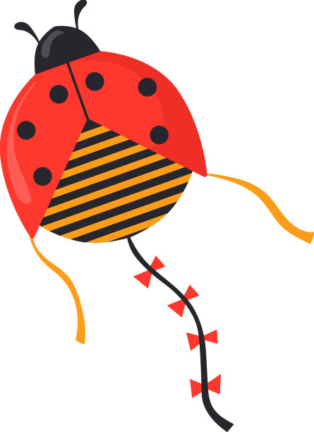 瓢虫风筝孩子可爱的玩具为天空图片下载