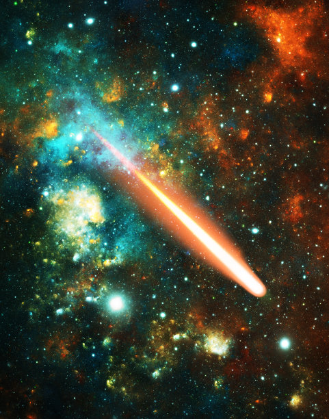 橙色的彗星图片下载