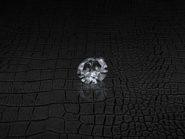 黑色背景上的钻石宝石。3D渲染图片下载