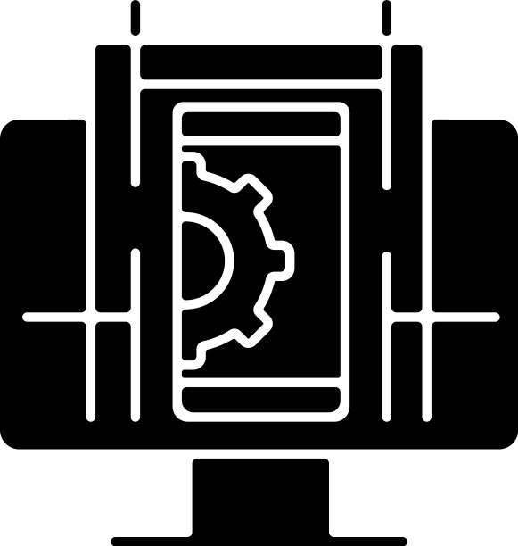 用户体验设计黑色字形图标图片下载
