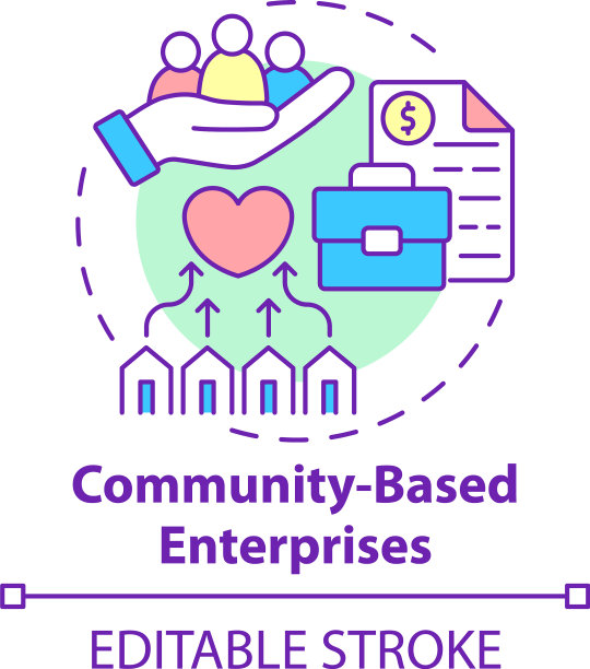 基于社区的企业概念图标图片下载