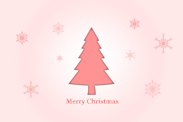 圣诞树快乐，新年快乐。带圣诞树的圣诞卡。图片下载