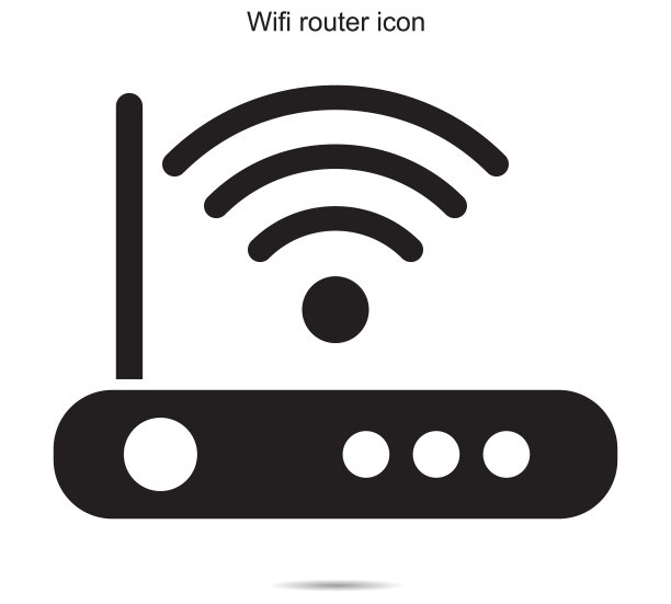 Wifi路由器图标设计矢量插画图片下载