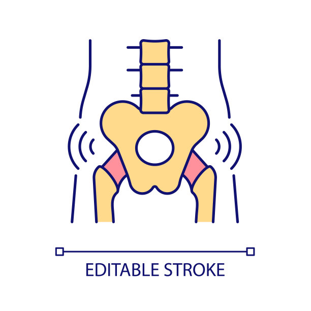 髋关节RGB彩色图标图片下载