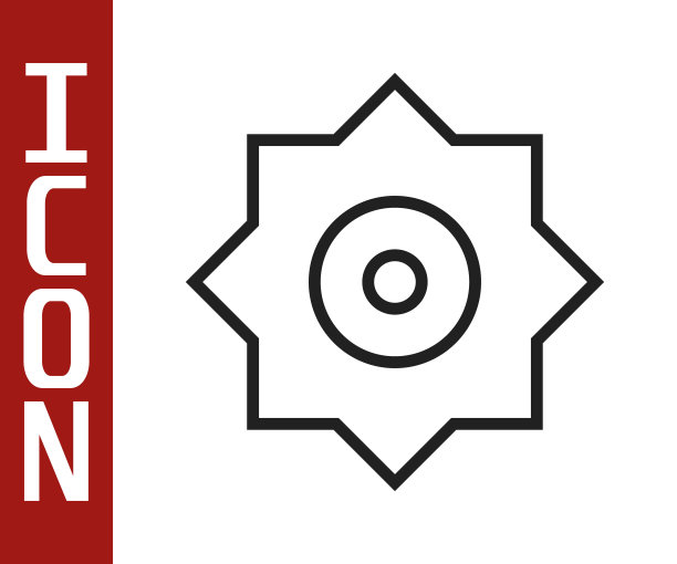 黑线落星图标孤立在白色背景。流星体，陨石，彗星，小行星，星象。向量图片下载