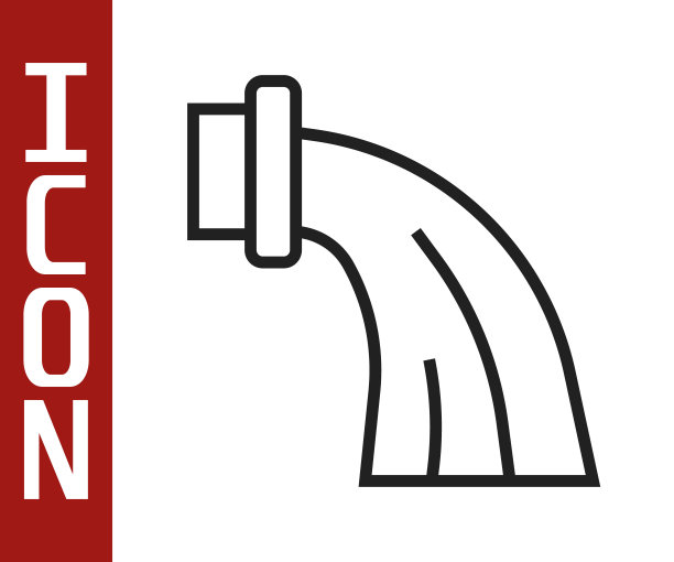 黑线水瓶座星座图标孤立的白色背景。占星星座集合。向量图片下载