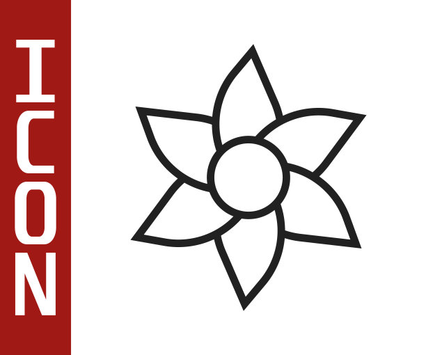 黑线花图标孤立在白色背景。甜蜜的天然食品。向量图片下载