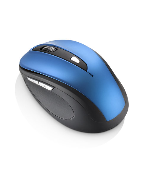 蓝色无线现代电脑鼠标，孤立图片下载