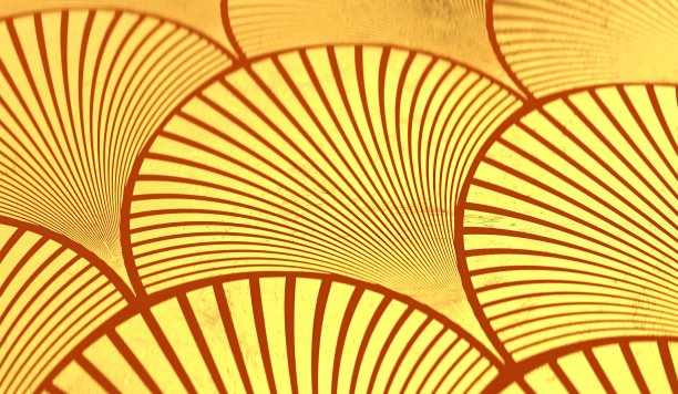 3d渲染中国金色经典吉祥图案中国新年背景微透镜。祝你好运。好运气。春节卷轴图片下载