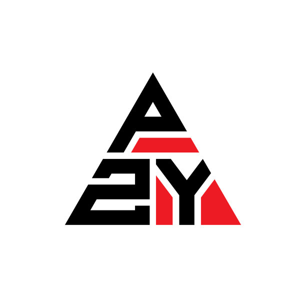 Pzy标志用三角形字母设计图片下载