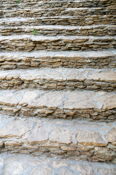 石阶的景色。格洛诺村的街道。图片下载