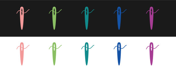 设置缝纫针与线图标隔离图片下载