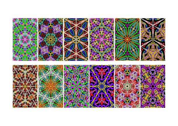 12种民族花纹无缝东方花色。无缝模式。设计的织物，窗帘，背景，地毯，墙纸，服装，包装，蜡染，织物，矢量插图。图案风格。图片下载