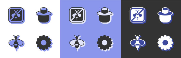 设花停蜂蜂和养蜂人用图片下载