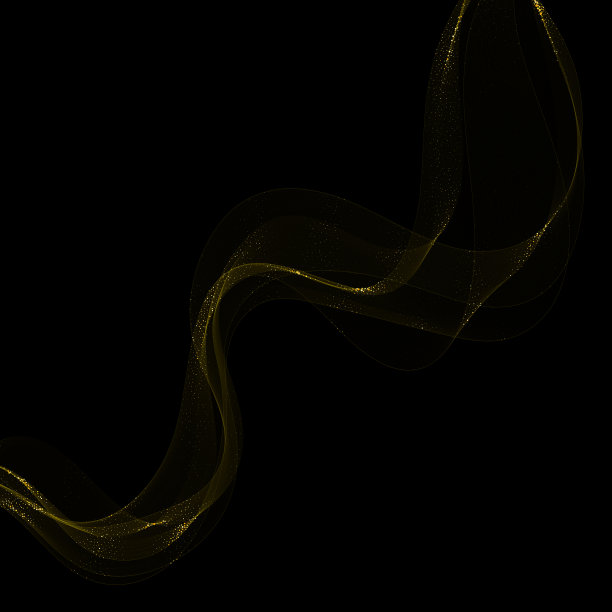 抽象闪亮的金色波浪设计与闪光图片下载