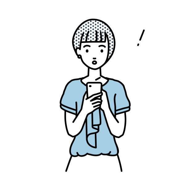 一名休闲工作风格的女性发现并注意到有东西站在那里，朝里面看，手里拿着智能手机图片下载