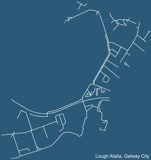 爱尔兰高威市塔里亚湖选区街道地图图片下载