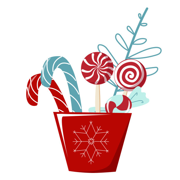 为节日准备的一桶糖果图片下载