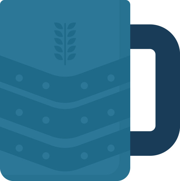 蓝色杯子图标图片下载