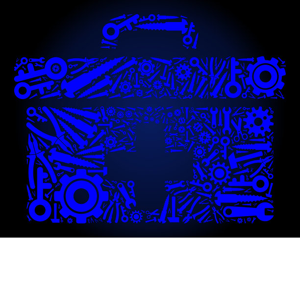 组成急救工具箱中的维修工具图片下载