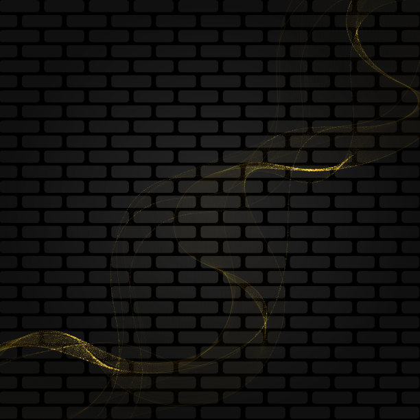 金色闪亮的波浪在青砖背景上图片下载