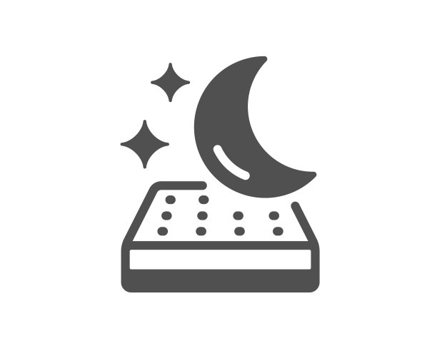 床垫质量图标夜间睡眠床休息标志图片下载