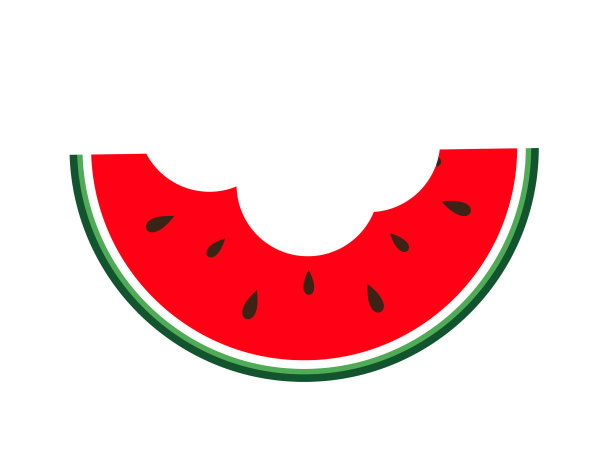 西瓜图标孤立的背景图片下载