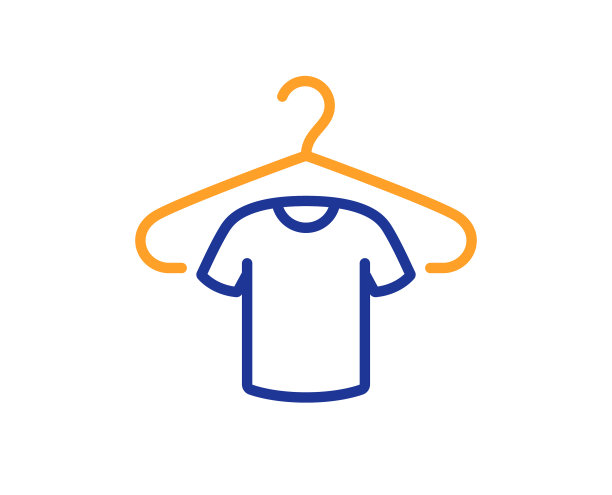t恤线图标t恤与衣架标志图片下载
