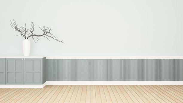 空厨房或食品储藏室设计形象的房地产开发。三维演示图片下载