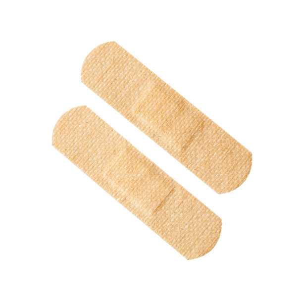 皮肤色低致敏贴片，用于敏感皮肤，隔离在白色背景上图片下载