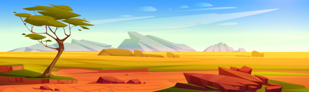 非洲草原景观，非洲的野生自然素材图片