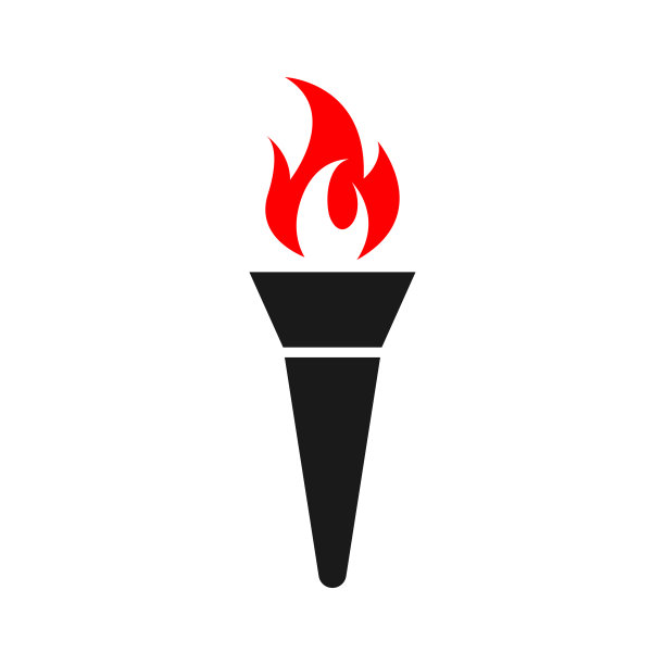 火炬图标设计模板矢量孤立插图图片下载