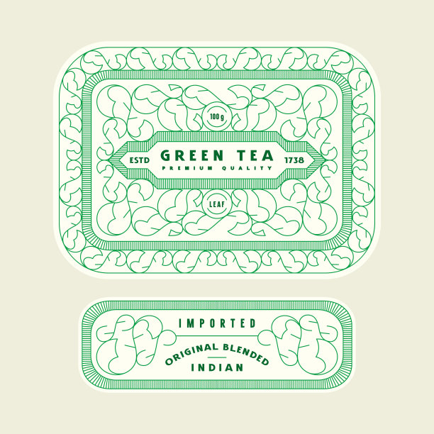 绿茶模板装饰标签图片下载