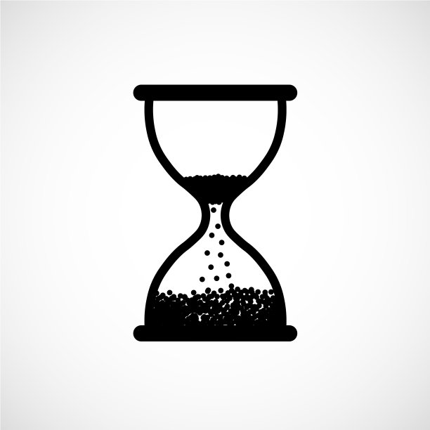 沙漏孤立在白色背景。沙漏,时间图片下载