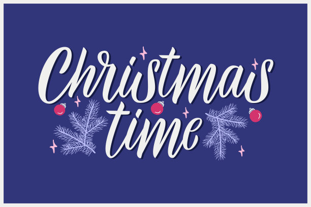 圣诞节刻字。印刷设计，为横幅，背景，海报，贺卡庆祝报价。 手绘书法。矢量插图。图片下载