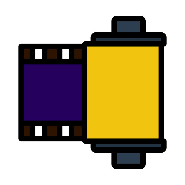 照片盒式卷轴图标图片下载