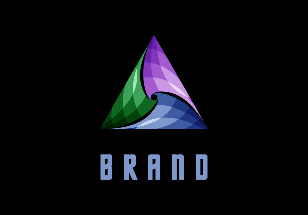 元素三角菱形三色简单矢量插图模板图片下载