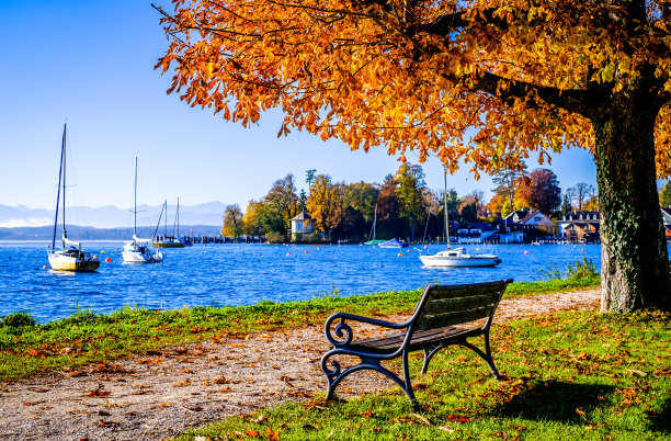 公园里的长椅图片下载