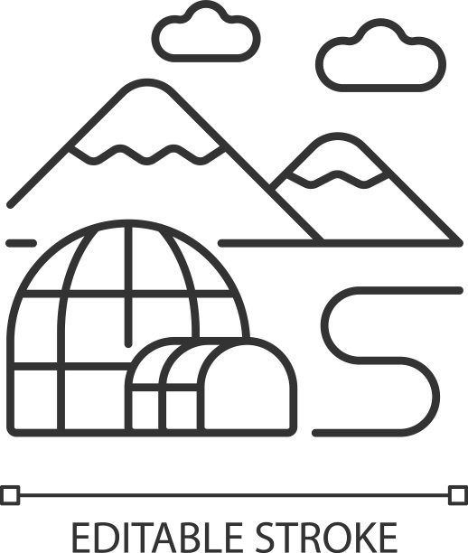 苔原线性图标图片下载
