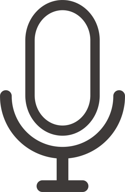 简单的麦克风图标。黑白矢量。图片下载